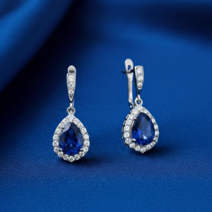 Boucle d'oreille Goute de nuit